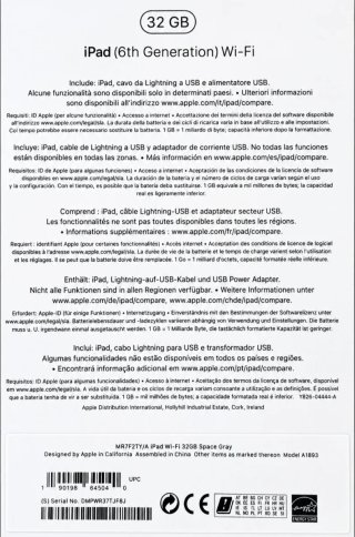 iPad Apple 6a generazione Argento
