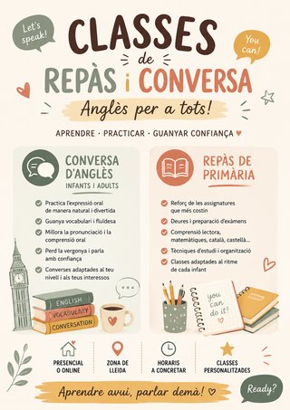 Classes particular de conversa i repàs.
