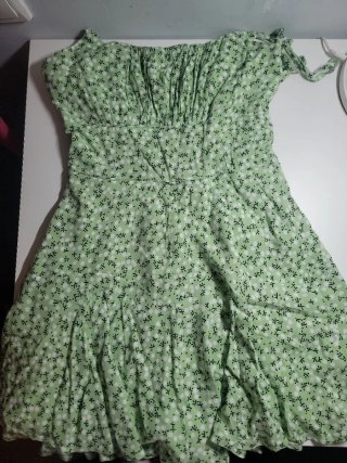 Vestido pantalón corto floral verde