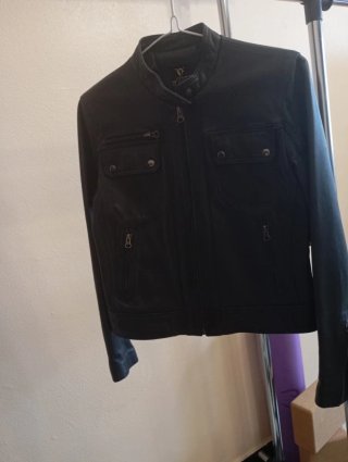 Chaqueta de cuero Mejia Negra