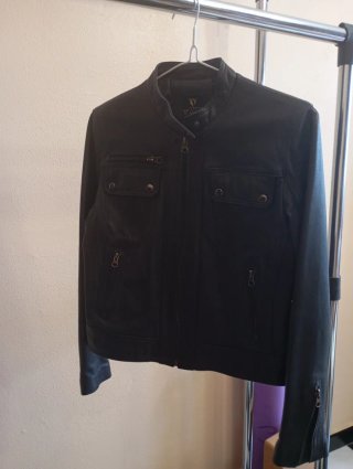 Chaqueta de cuero Mejia Negra