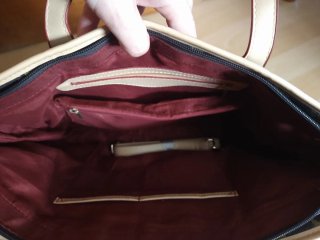 Bolso color Beige y Marrón