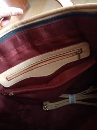 Bolso color Beige y Marrón