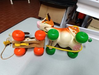 Lotto Mucca + Cane Giocattoli con Corda