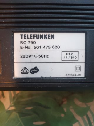 Radio Cassette Telefunken RC 760