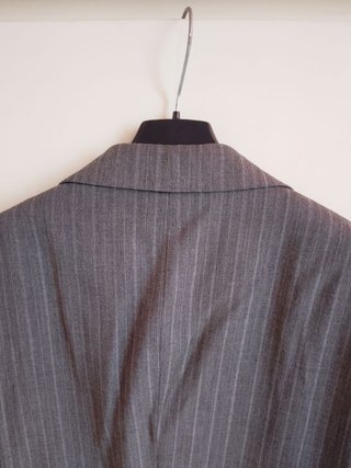Giacca Uomo Vintage Taglio Classico lana grigio 50