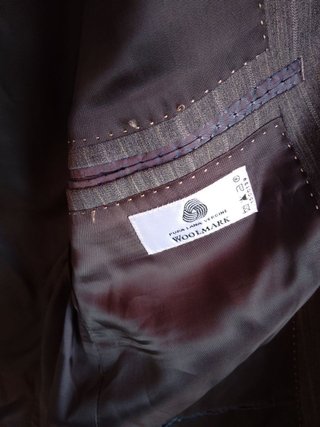 Giacca Uomo Vintage Taglio Classico lana grigio 50