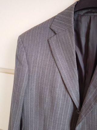 Giacca Uomo Vintage Taglio Classico lana grigio 50