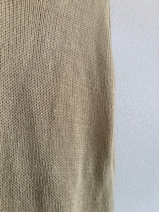 Top de tirantes de punto beige