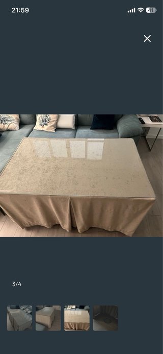 Cristal rectangular para mesa
