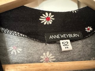 Vestido midi Anne Weyburn negro floral talla 52