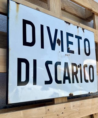 Insegna Cartello Vintage DIVIETO DI SCARICO