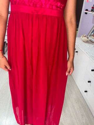 Vestido largo rojo de fiesta