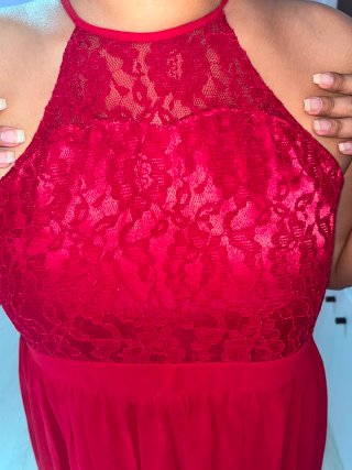 Vestido largo rojo de fiesta