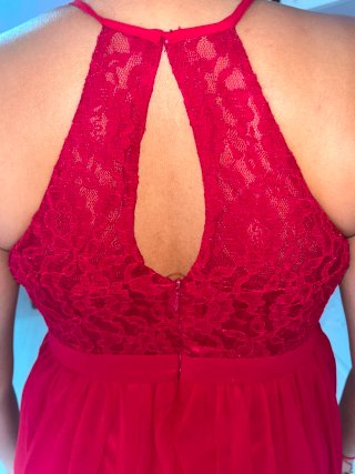 Vestido largo rojo de fiesta