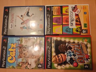 Pack PS2 Micrófonos SingStar+Cámara Eye Toy+4 Jueg