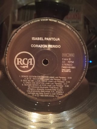 Vinilo LP Isabel Pantoja Corazón Herido