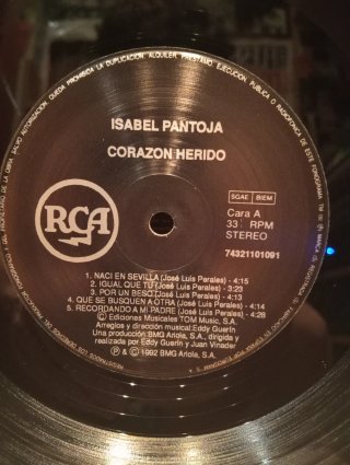 Vinilo LP Isabel Pantoja Corazón Herido