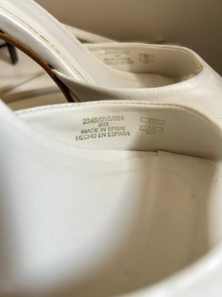 Sandalias Zara Piel Blancas Talla 39