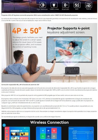 Proyector 20000 Lúmenes 5G · Nuevo a Estrenar