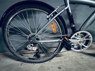 Bicicleta Btwin Gris con Guardabarros