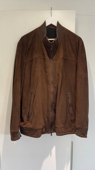 Chaqueta de ante marrón
