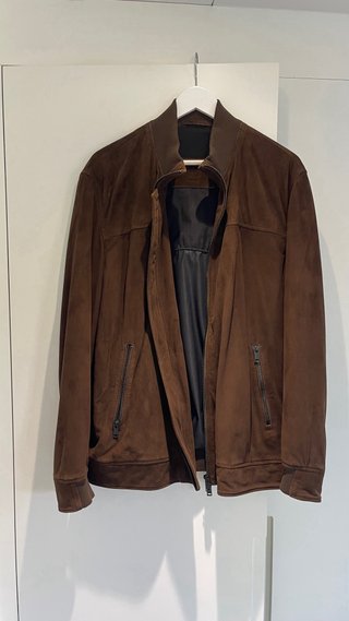 Chaqueta de ante marrón