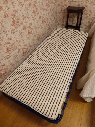 Cama Plegable Ikea Azul y Madera