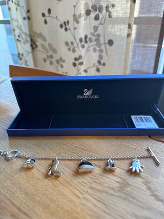 Pulsera Swarovski Charms Original Sin Usar