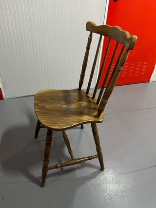 Silla inglesa madera miel barnizada