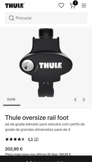 Kit Thule 710800 Barras Tejadilho