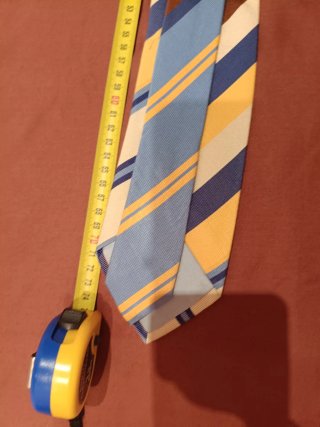 Corbata Franco Bassi Rayas Amarillo y Azul