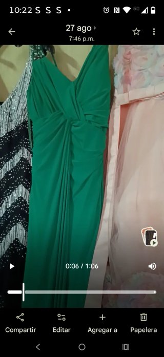 Vestidos de fiesta beige y rosa