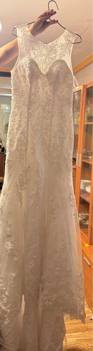 Vestido de Novia Blanco Encaje y Lentejuelas