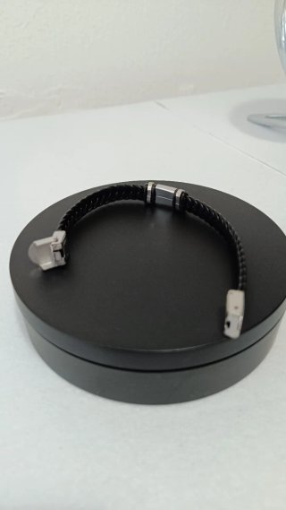 Pulsera Cuero Trenzado Hombre.