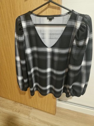 Ann Taylor Camisa Cuadros Talla L