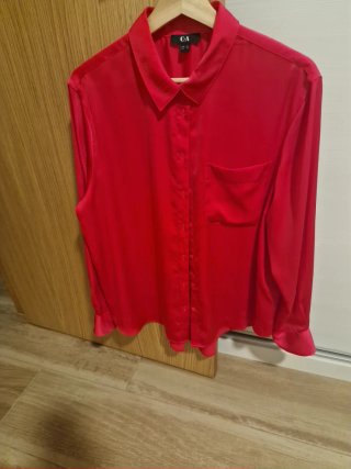 Camisa C&A manga larga roja talla 44