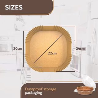 50 Papel para Freidora de Aire (20-24cm)