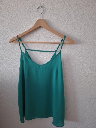Camiseta tirantes verde azulado
