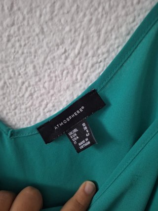 Camiseta tirantes verde azulado