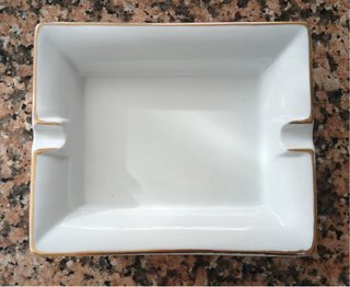 6 Ceniceros Porcelana Dorada 18x15cm