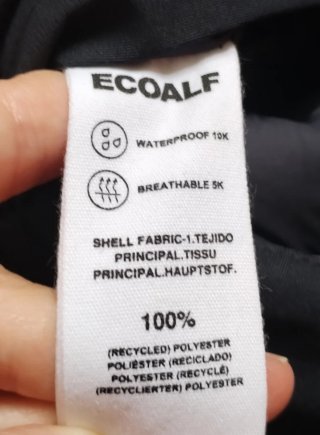 Abrigo Ecoalf Negro Talla S