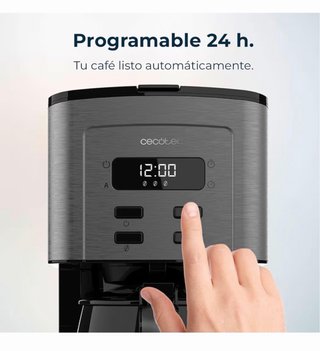 Cafetera Cecotec con acabados en acero