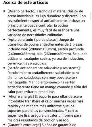 Batería de Cocina Pro - Nuevo a estrenar