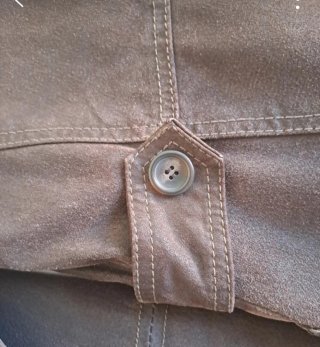Trenca/abrigo marrón con pelo