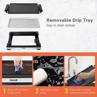 Plancha Cocina Eléctrica Antiadherente 2000W •NEW