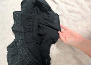 Falda Zara cuadros volantes