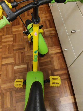 Bicicleta Btwin 14 Verde y Amarilla