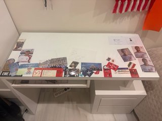 Escritorio moderno cristal y madera
