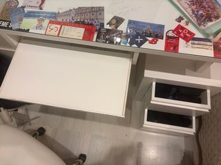 Escritorio moderno cristal y madera